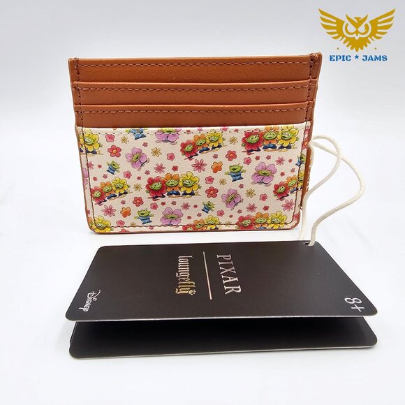 Loungefly Disney Pixar Toy Story Aliens Floral Cardholder - Picture 2 of 2